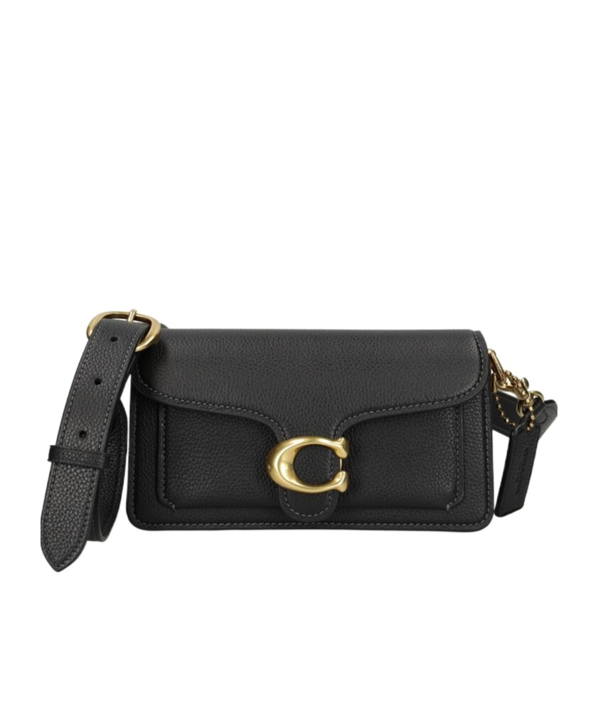 Coach Tabby 20 Leather Crossbody Bag In Black