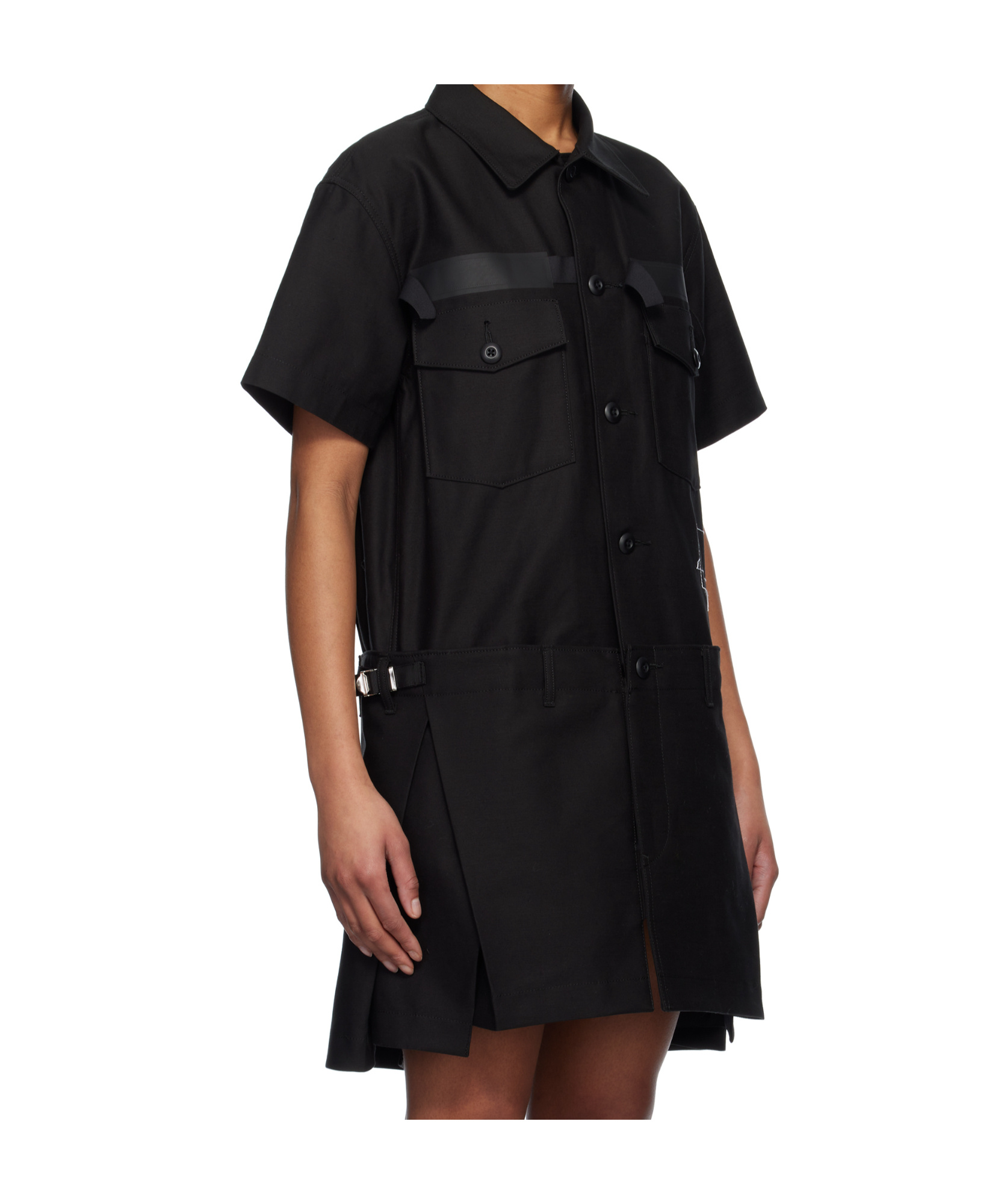 SACAI SHORT SLEEVE DRESS 