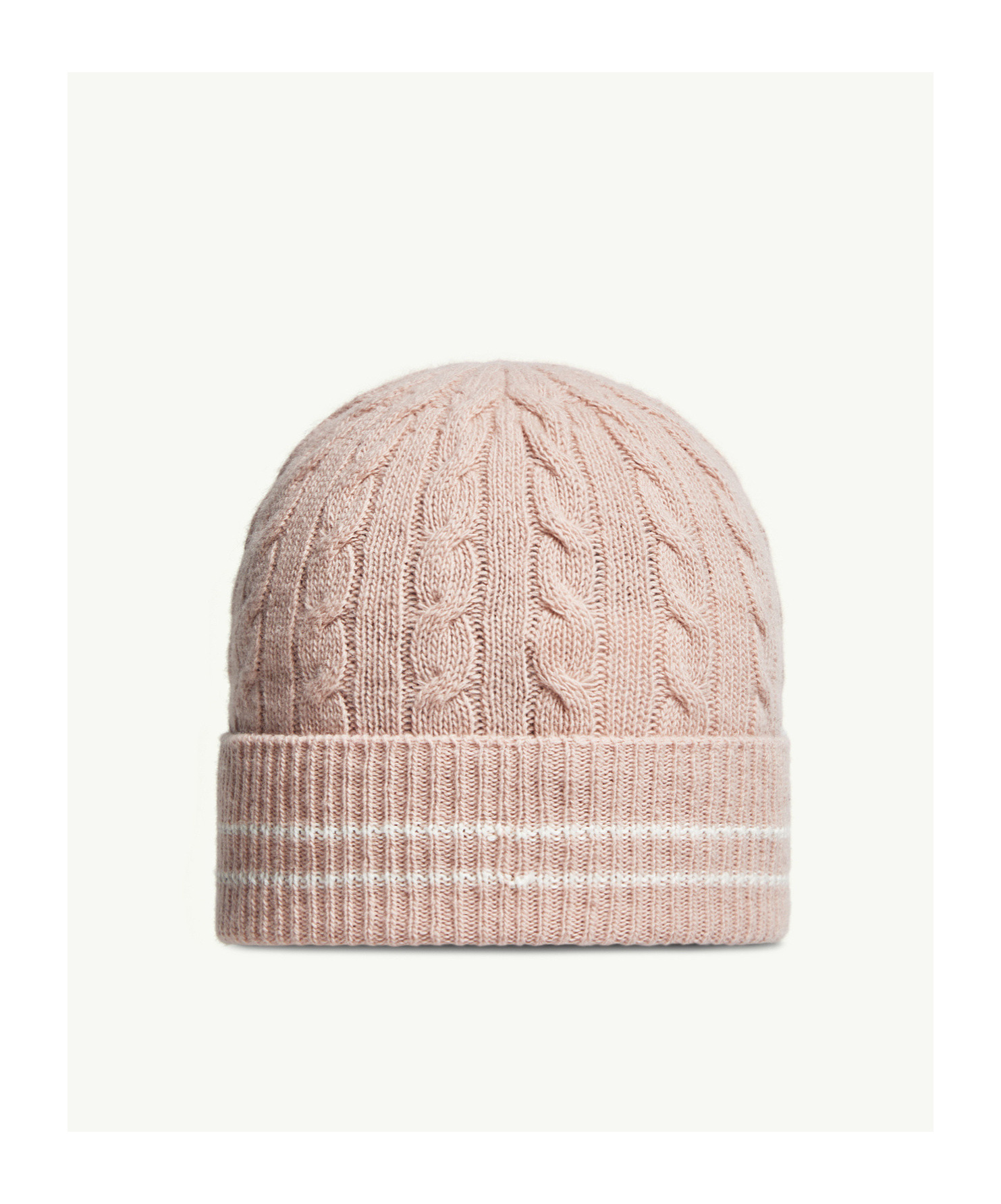 Moncler Stripe-trimmed Wool Beanie In Neutral