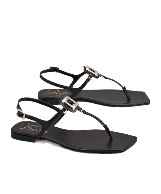 Roger Vivier Viv By The Sea Sandal In Black