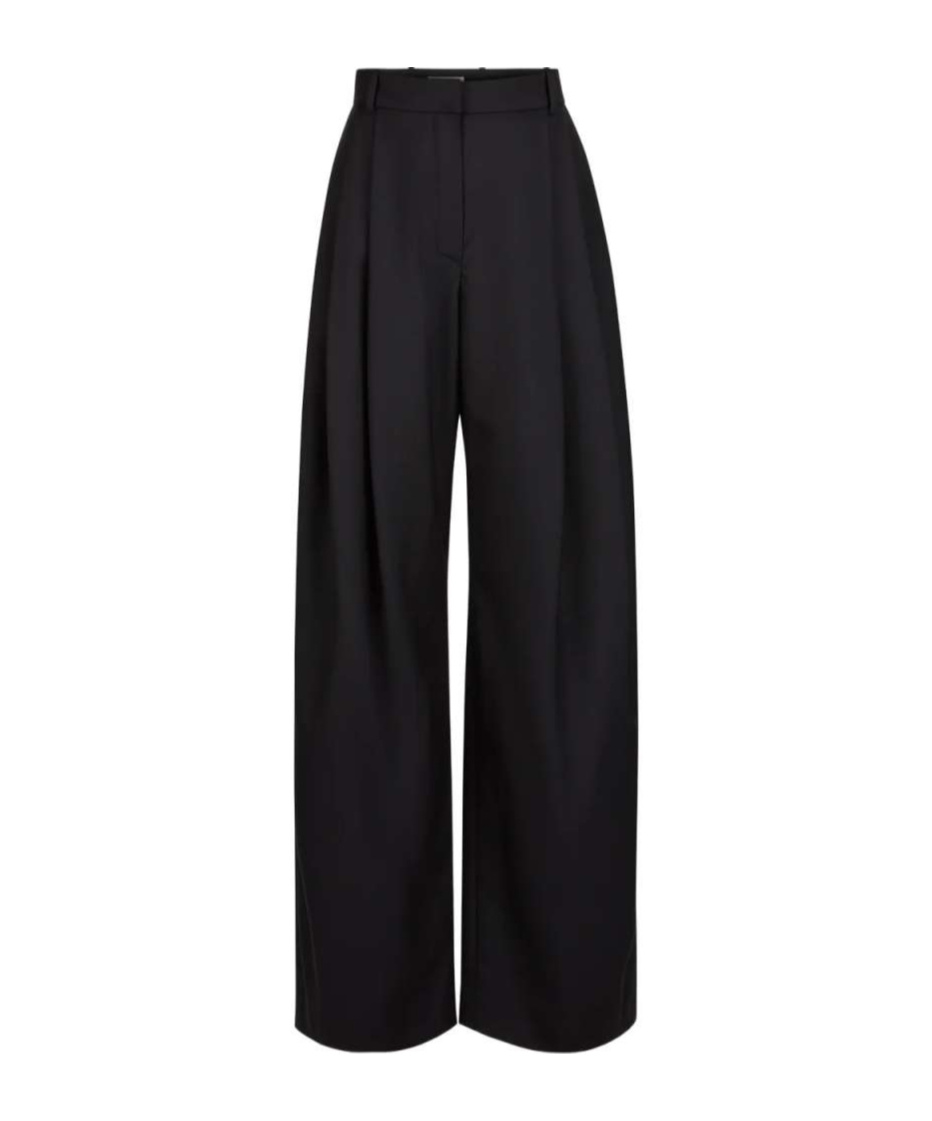Nina Ricci Large Pants In Wool Gabardine In Black