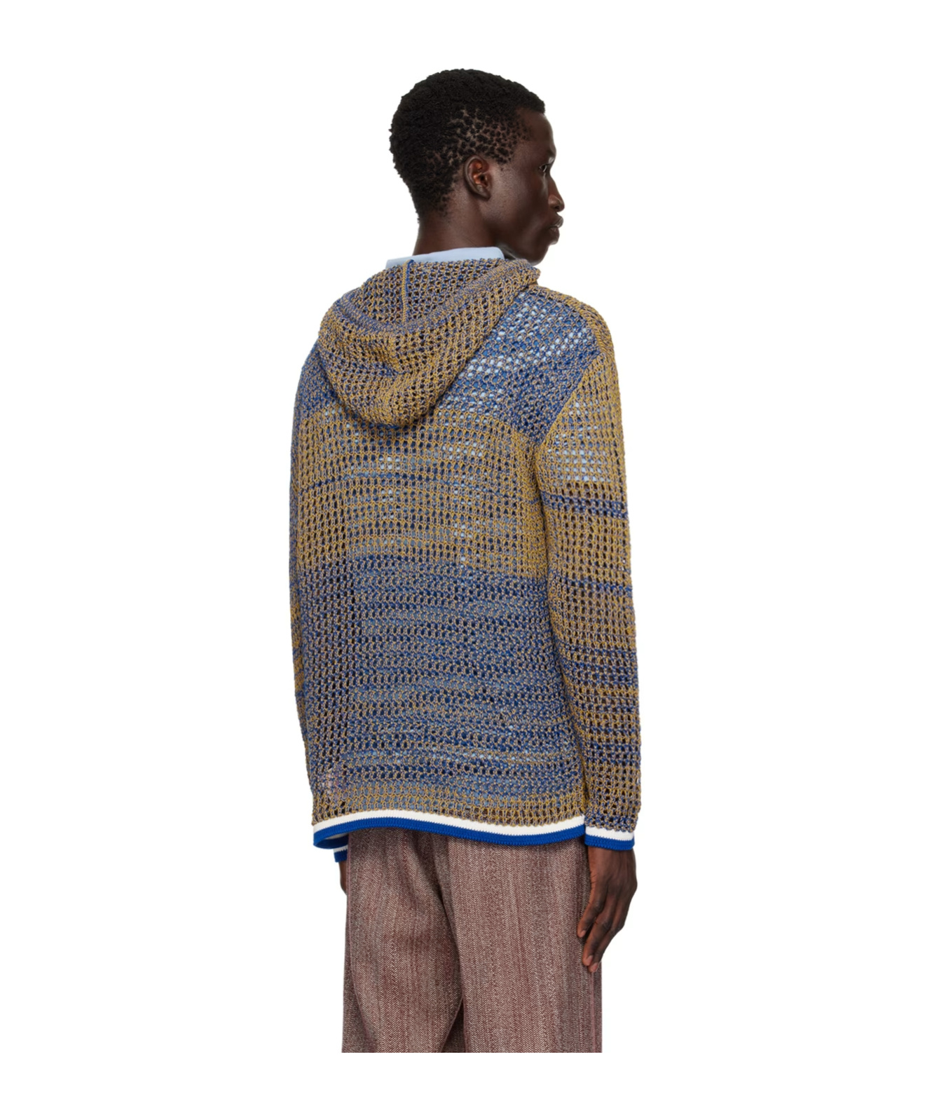 Marni Long-sleeved Hooded Sweater In Brown
