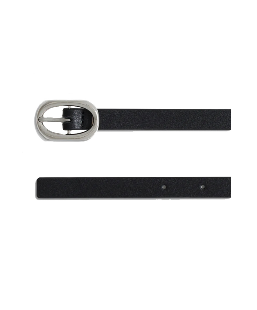 Shop Anine Bing Mini Signature Link Belt In Black