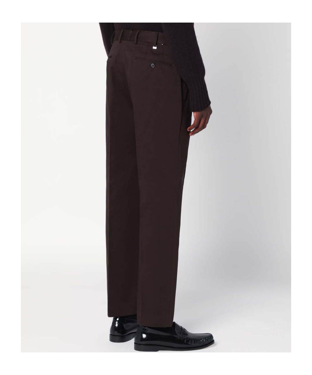 Pt Torino Cotton Trousers In Brown