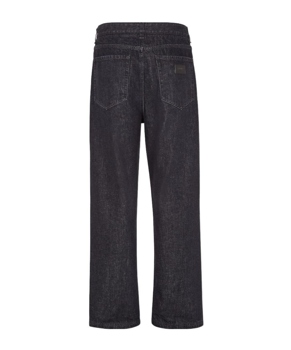 Fendi Straight Cut Selleria Jeans For Men In Black