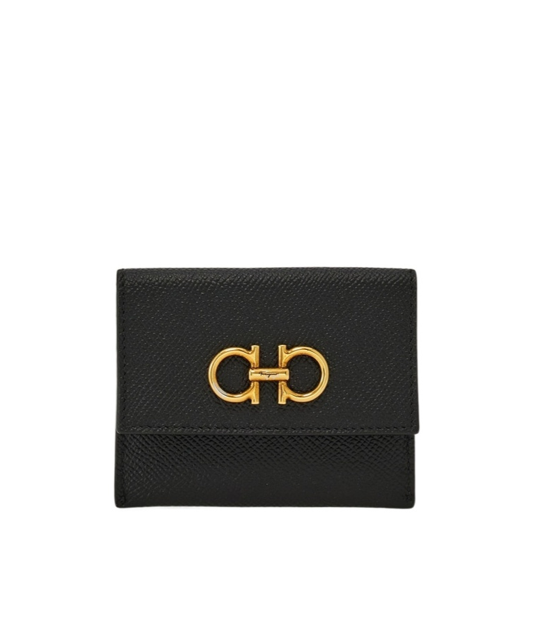 Ferragamo Gancini Credit Card Holder In Black