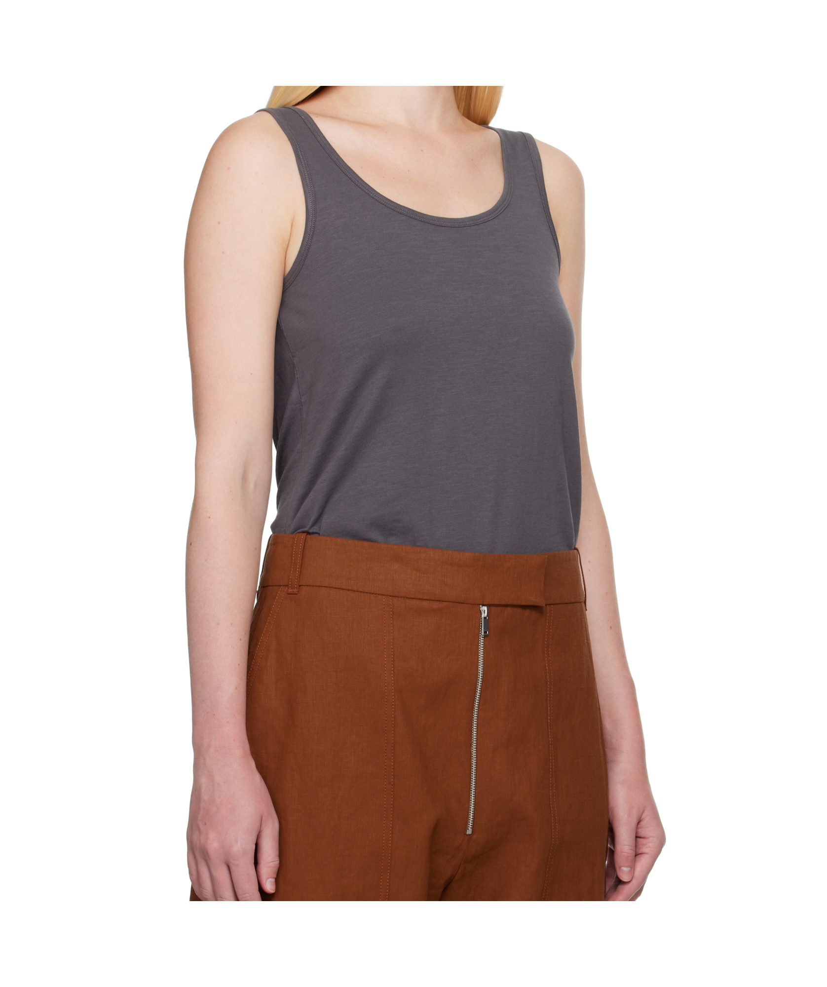 Studio Nicholson Gray Rist Jersey Tank Top