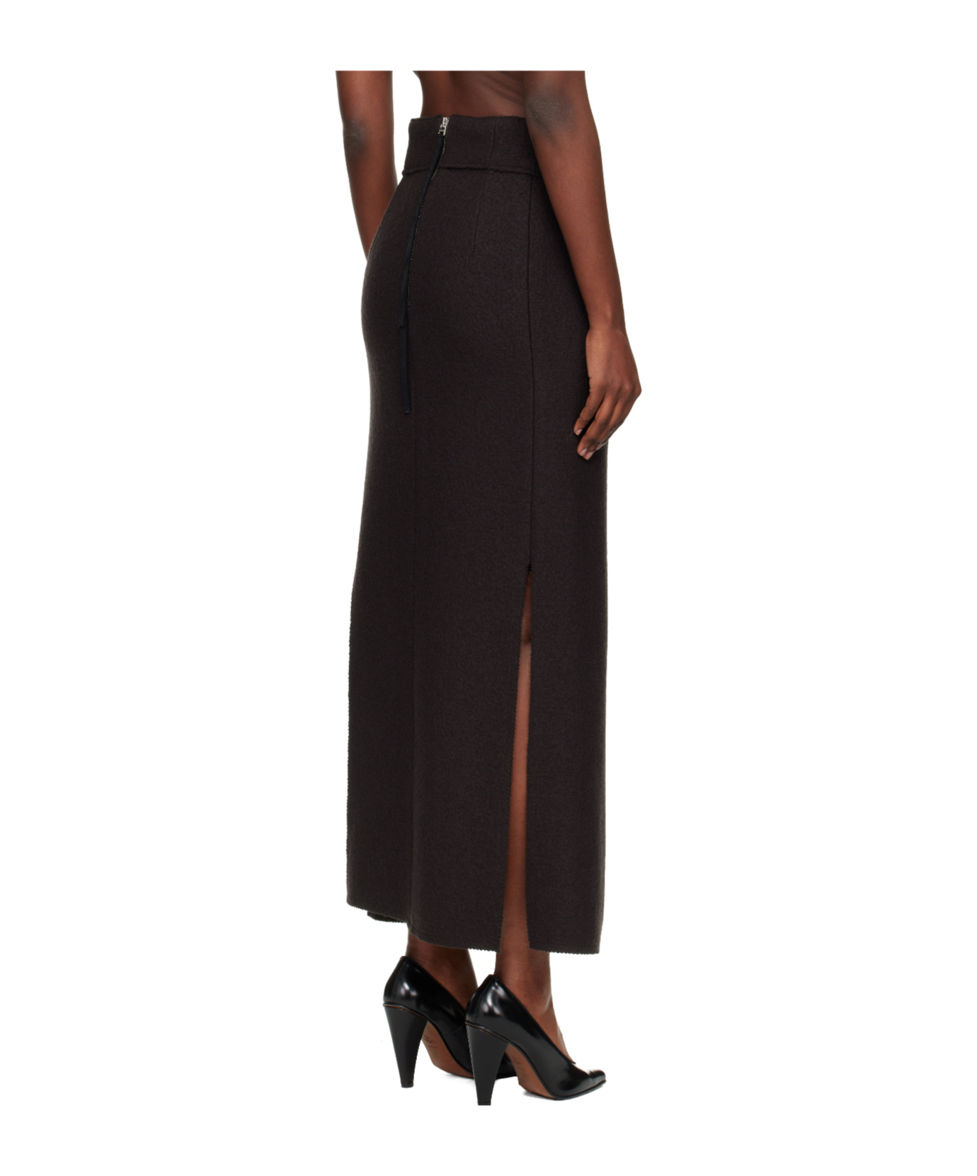 Lanvin High-waisted Skirt In Brown