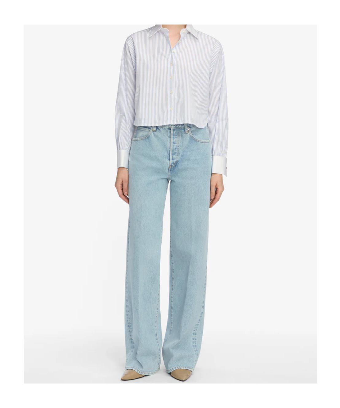 Frame High Waist Jeans In Blue