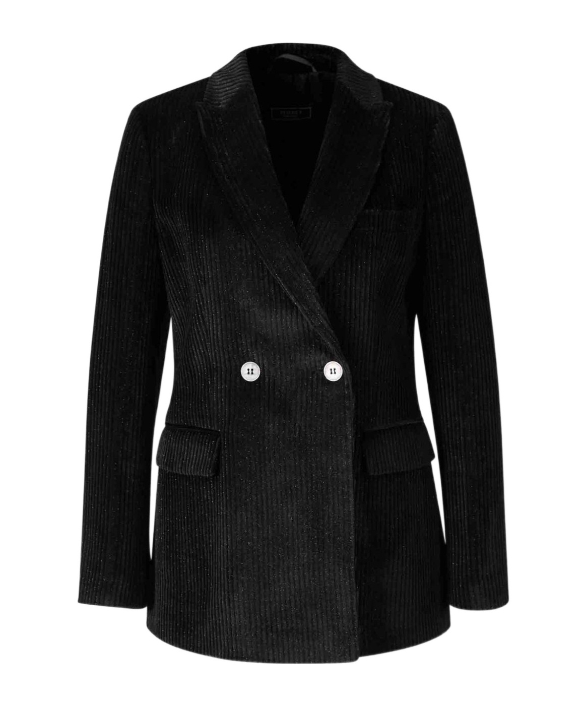 Peserico Collared Long-sleeved Suit Jacket In Black