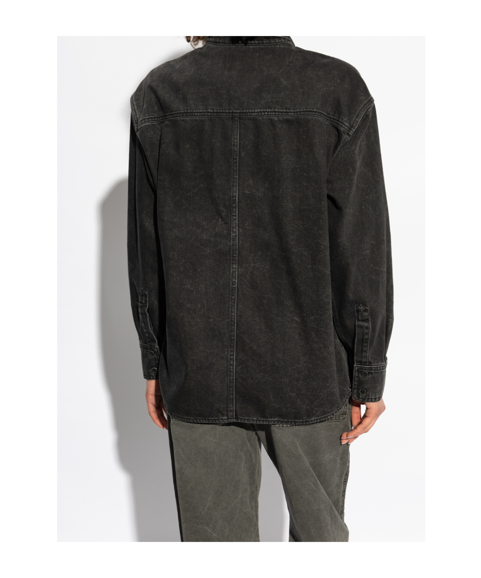 Isabel Marant Étoile Long Sleeve Denim Jacket In Black