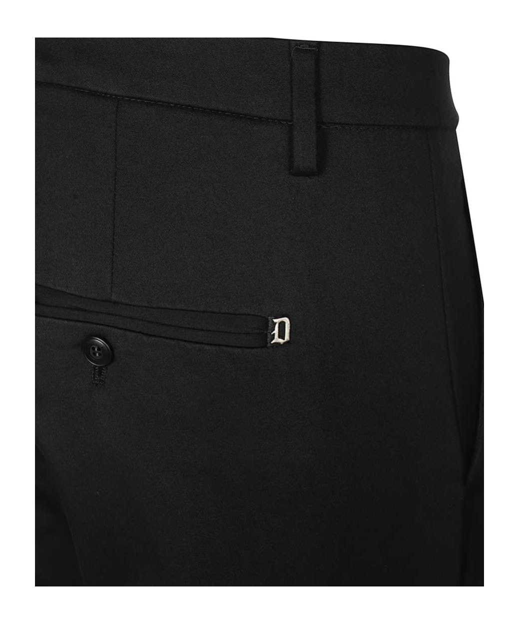 Dondup Gaubert Slim Flannel Trousers In Black