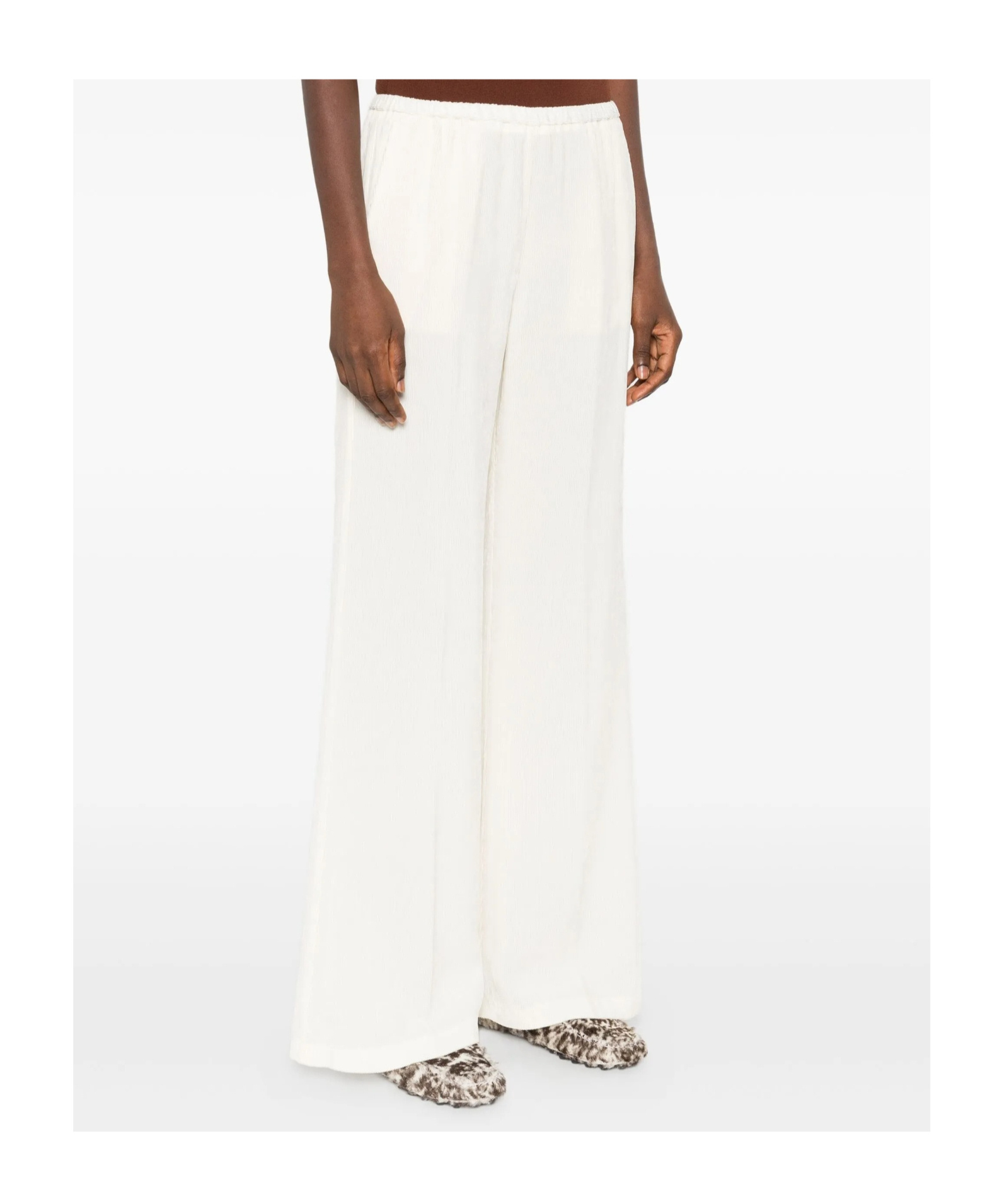 Forte Forte Wide-leg Casual Pants In White