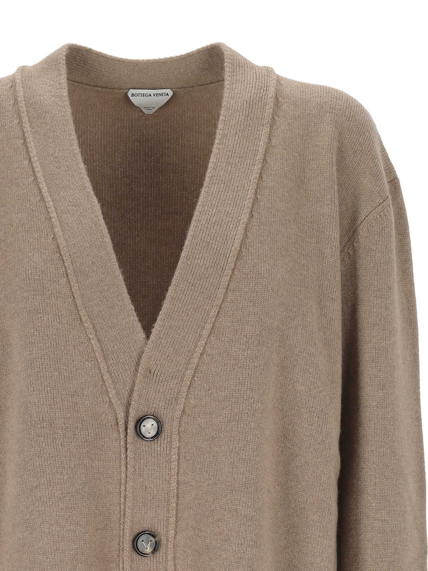 Bottega Veneta Long-sleeved Cardigan In Brown