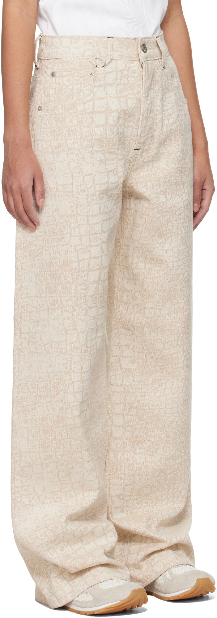 Jacquemus Multi-pocket Jeans In Nude