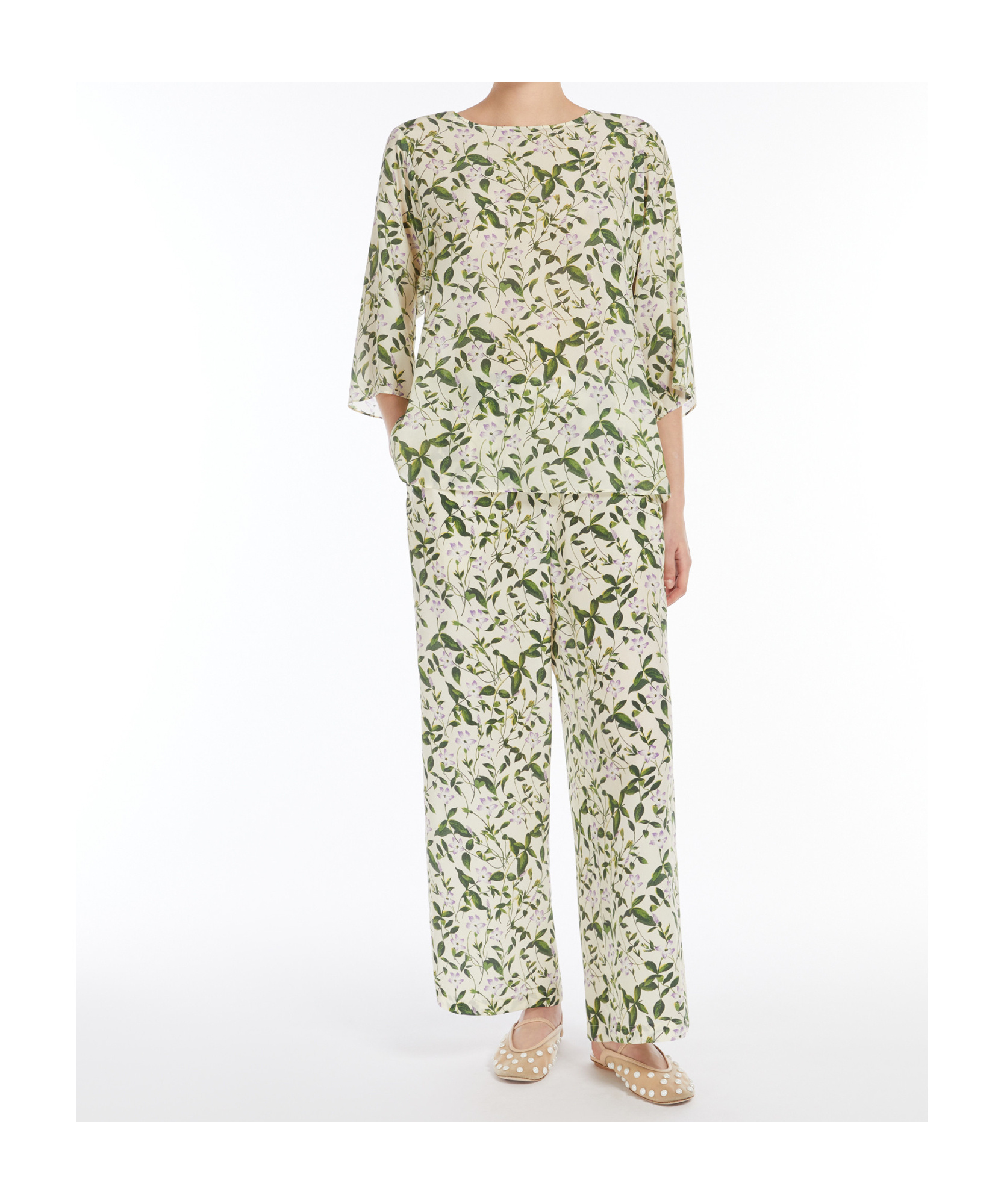 Weekend Max Mara Silk Twill Shirt In White