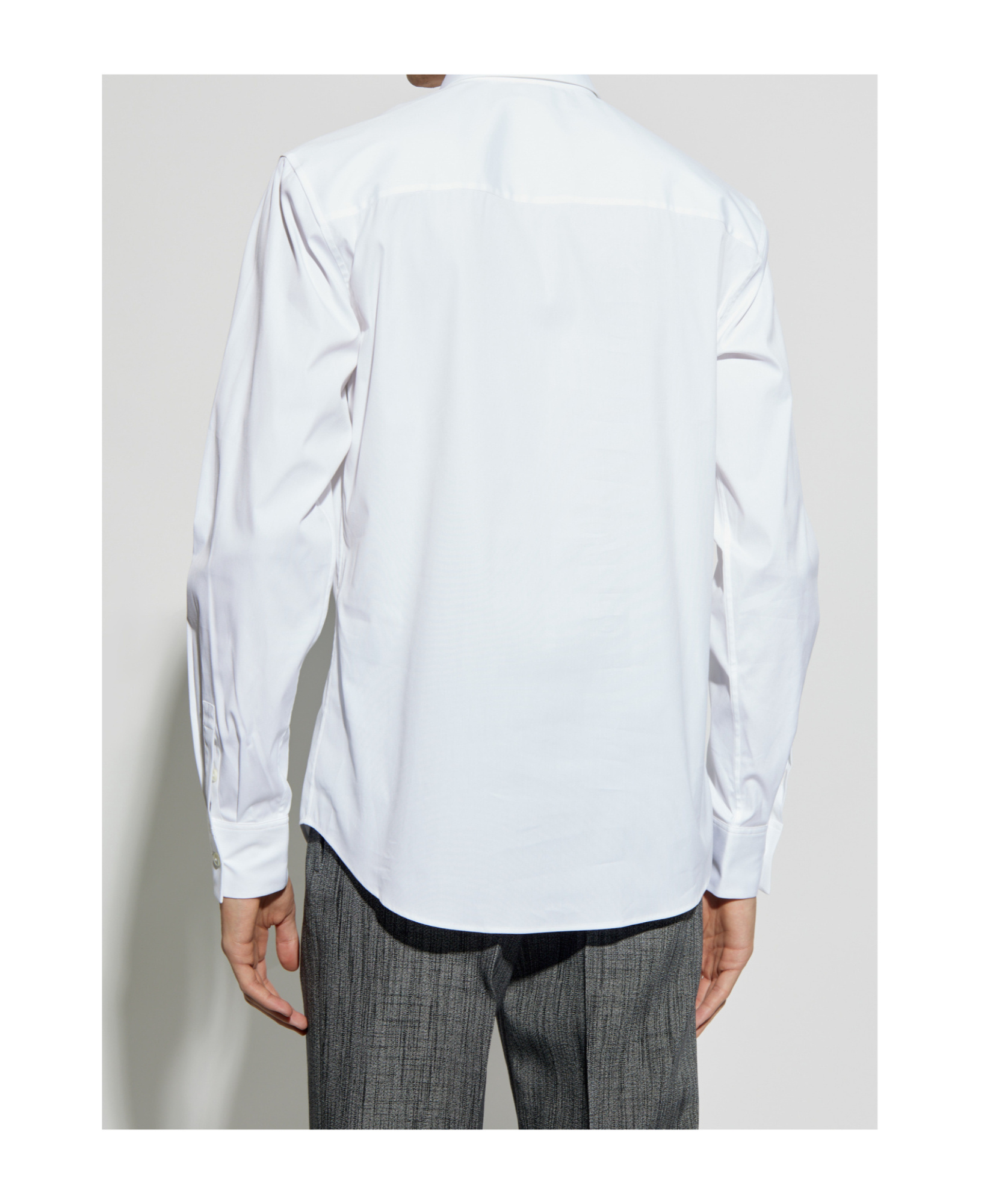 Ferragamo Long-sleeved Shirt In White