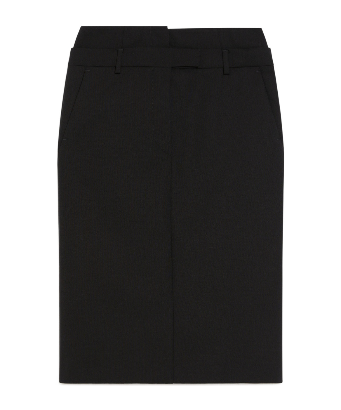 Sportmax Wool Mid-length Skirt In Black