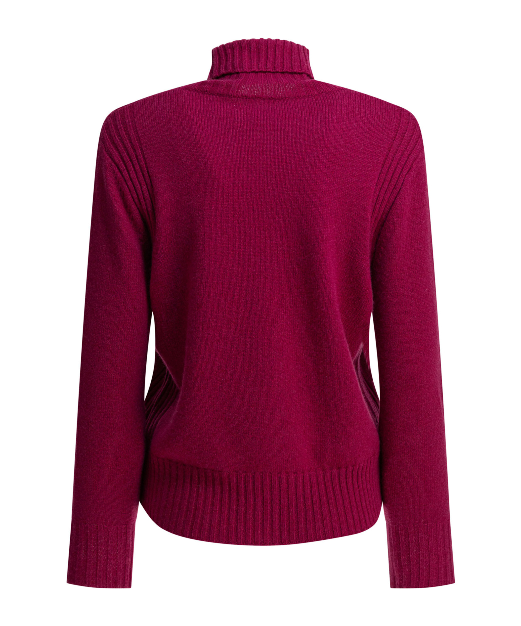 Kangra Cashmere Kangra Ribbed Turtleneck Knitwear In Rich Purple In Burgundy