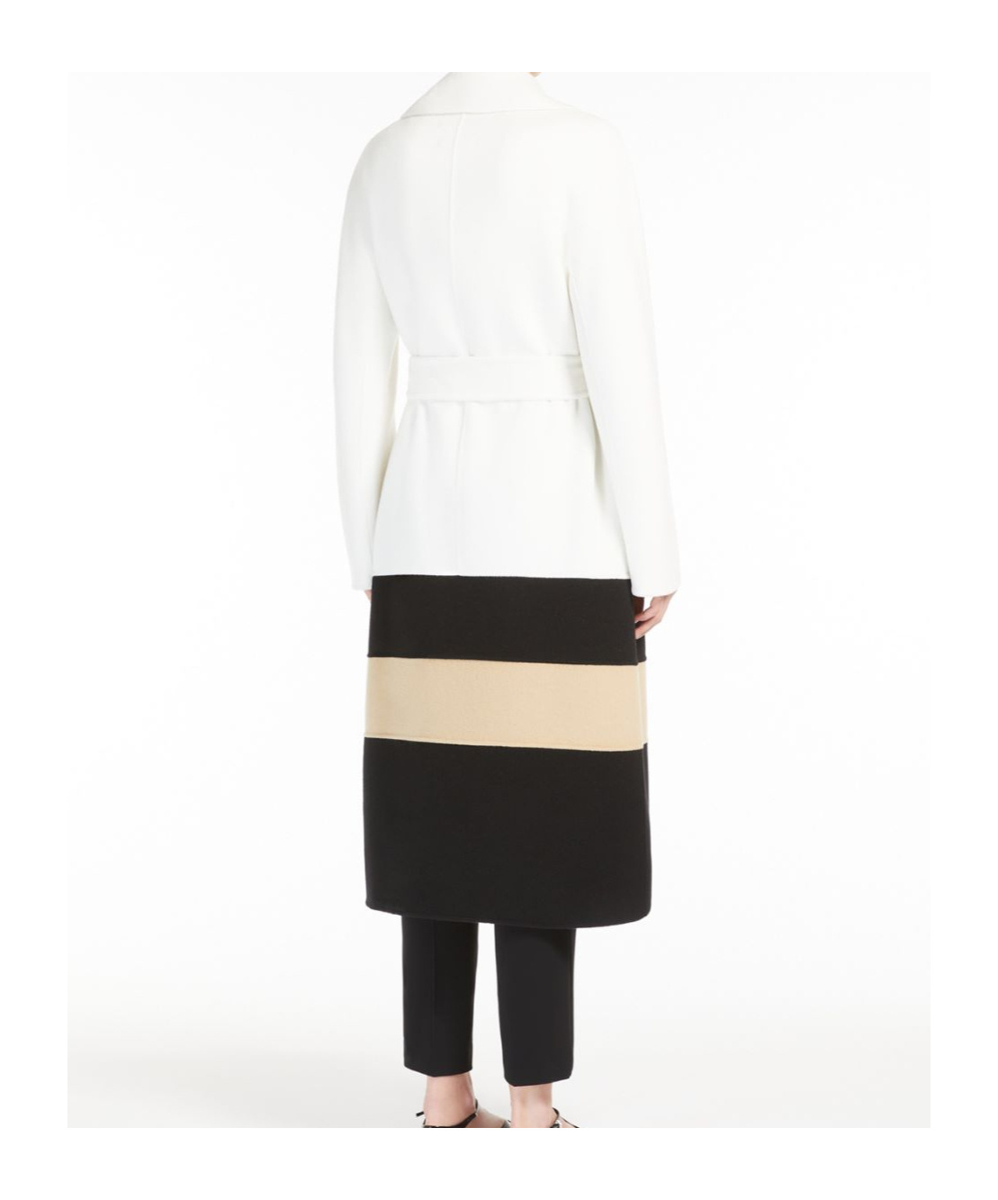 Max Mara Wool Robe Coat In White