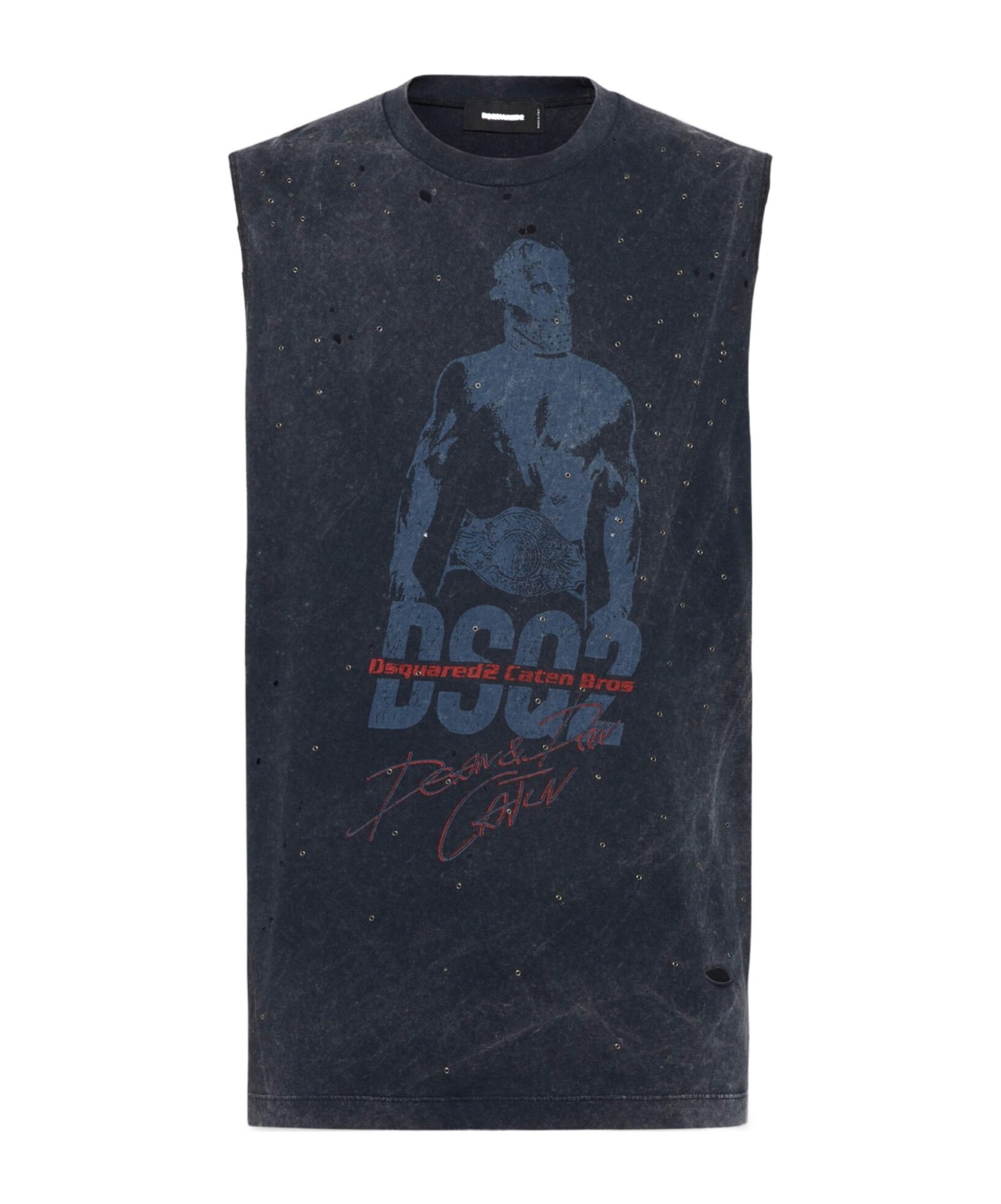 Dsquared2 Caten Bros T-shirt In Black Olives