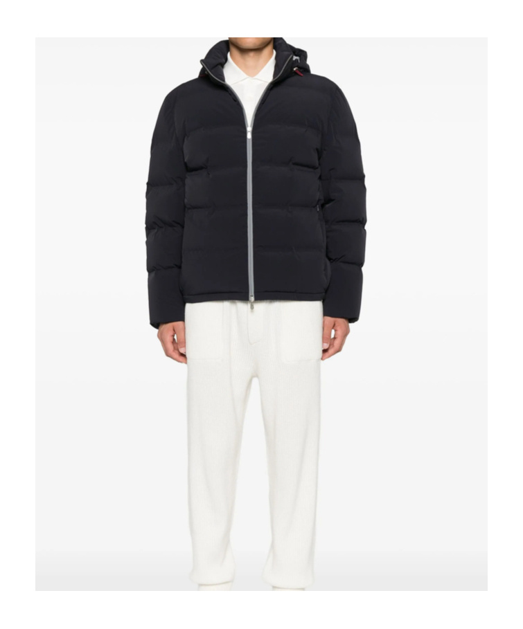 Brunello Cucinelli Hooded Quilted Jacket In Black