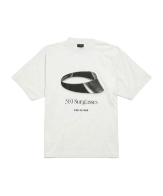 Balenciaga Sunglasses Pattern T-shirt In White