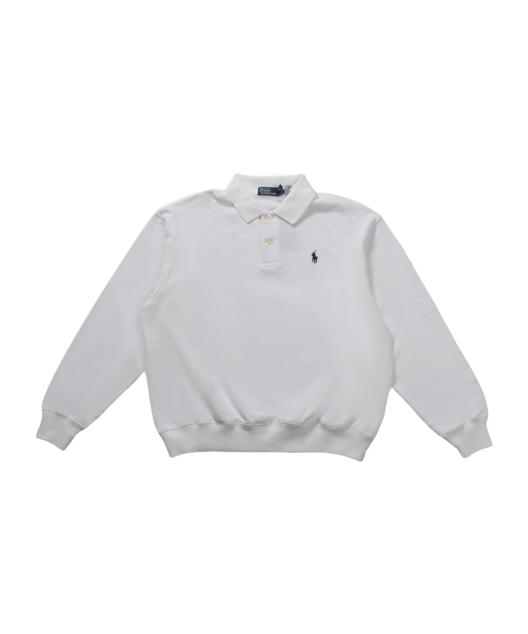 Polo Ralph Lauren Long-sleeve Polo Sweatshirt In White