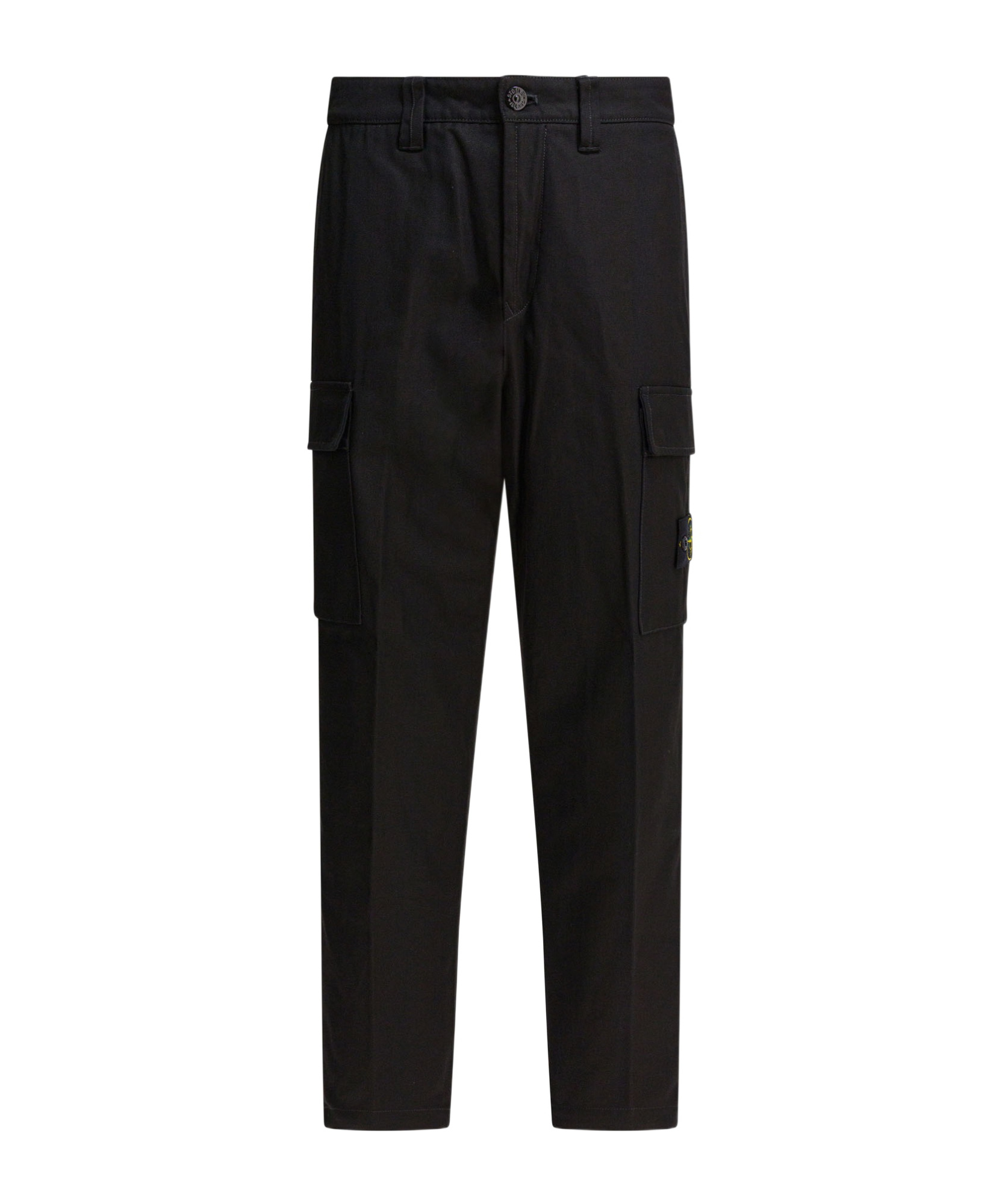 Stone Island Belt Loops Slacks In Black