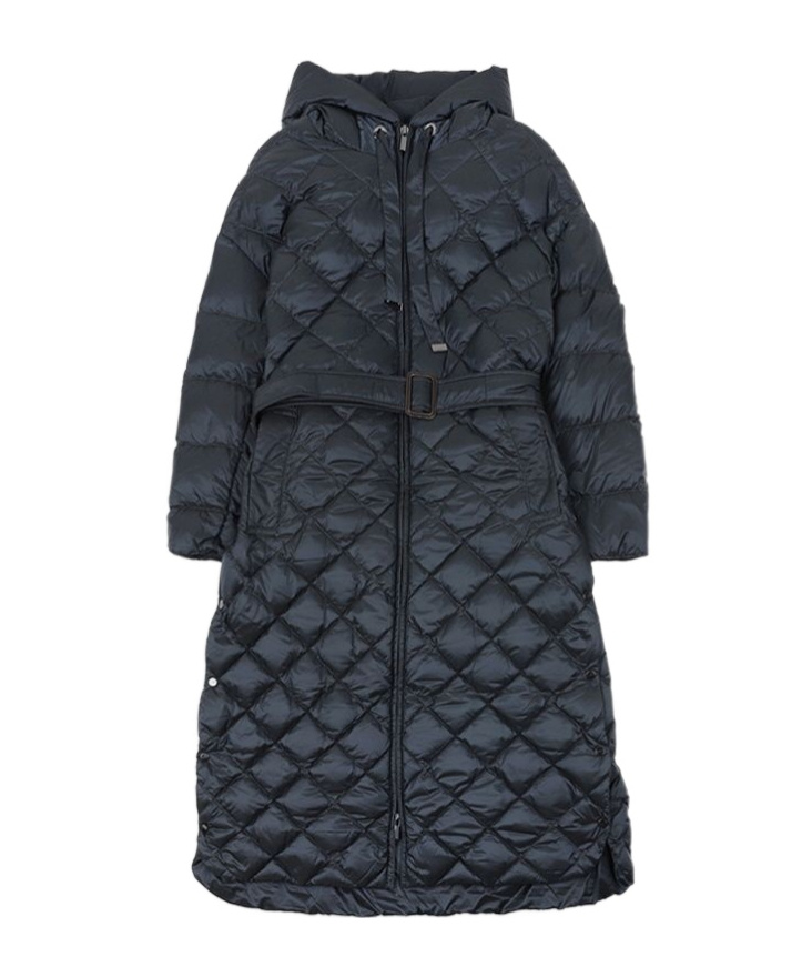 Max Mara Long Sleeve Down Jacket In Blue