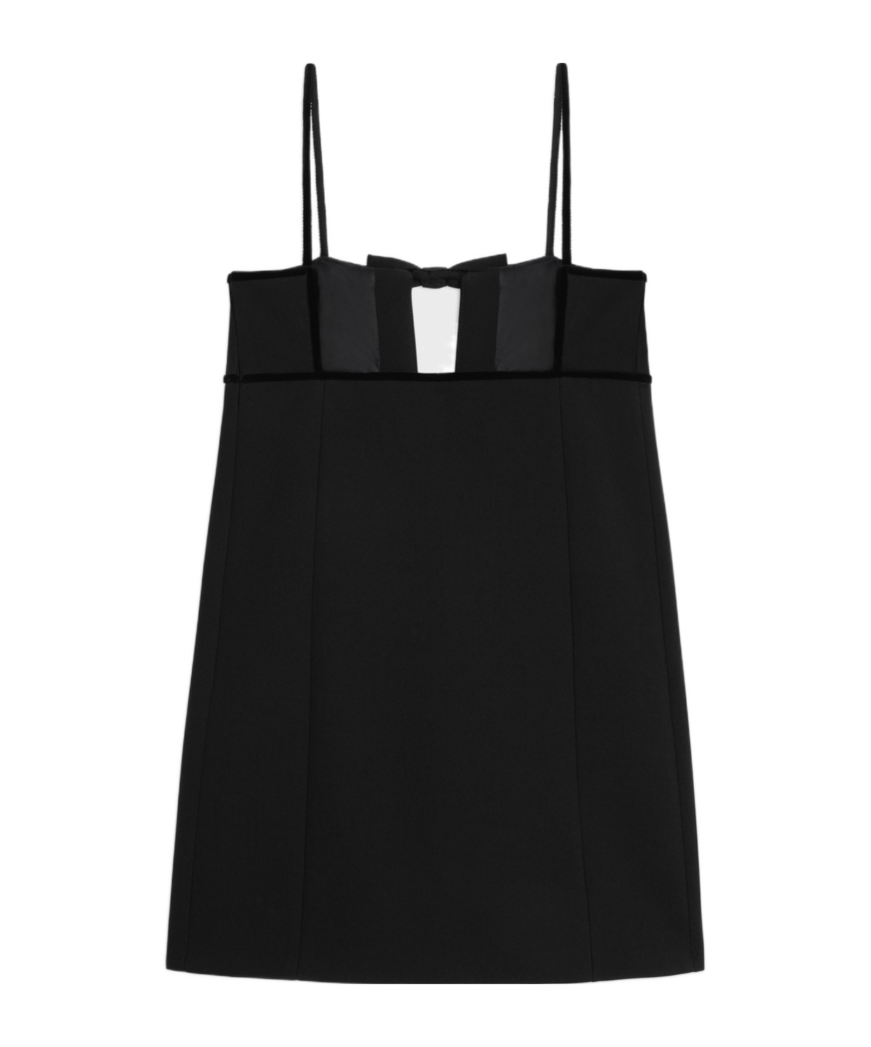 Celine Wool Bow Dress In Black