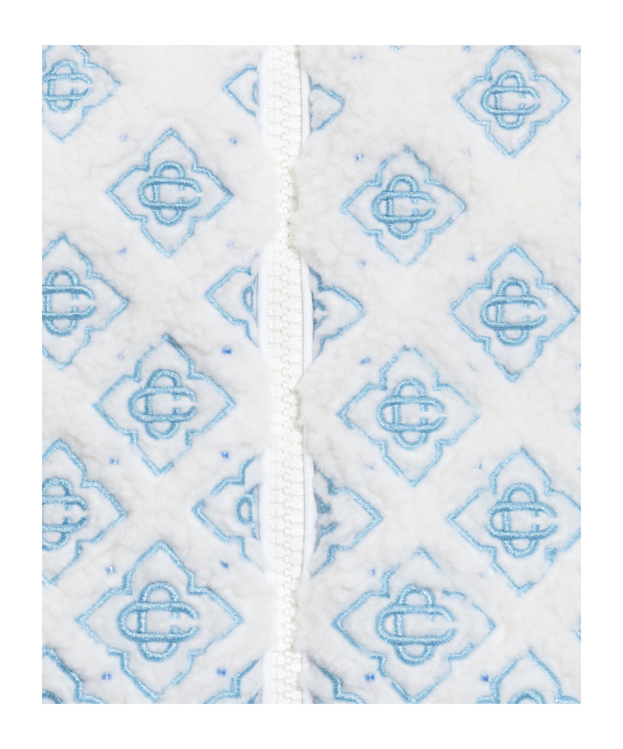 Casablanca Alphabet Pattern Zipper Hoodie In White