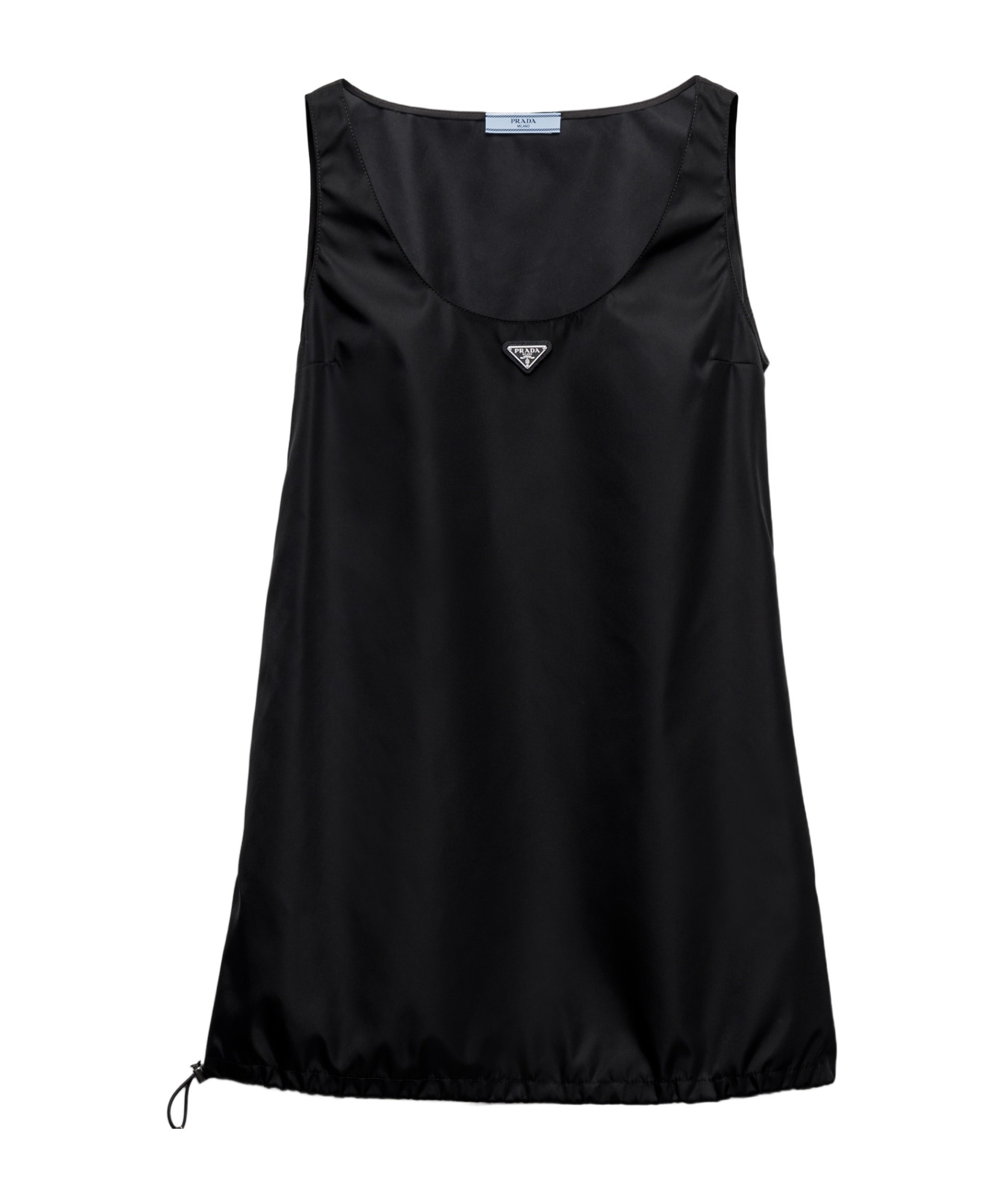 Prada Crepe Mini Dress With Bows In Black