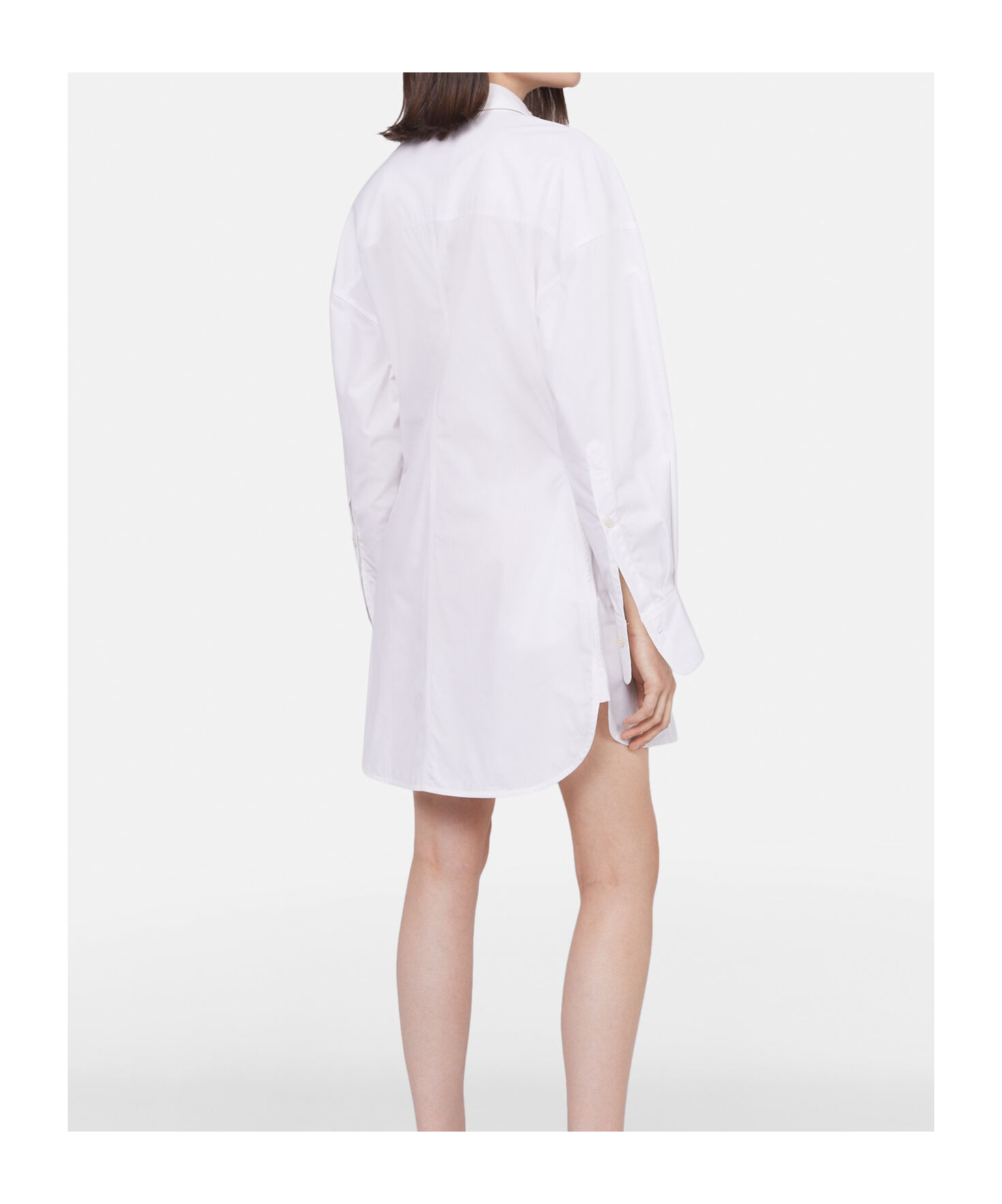 Stella Mccartney Poplin Shirt Minidress In White