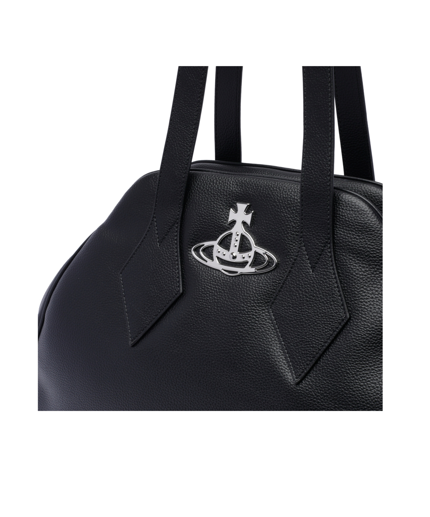 Vivienne Westwood Double Handle Shoulder Bag In Black