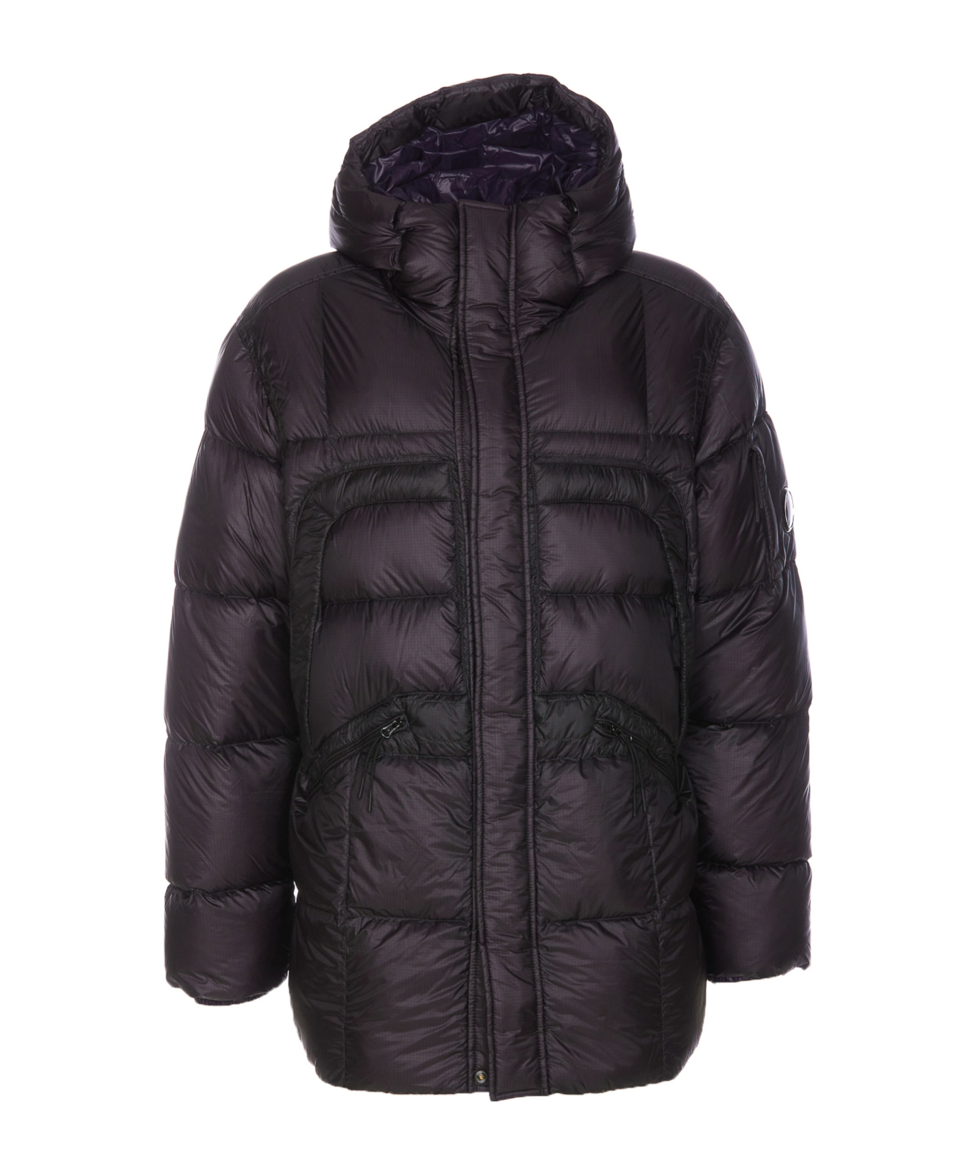 C.p. Company Long-sleeved Down Jacket In Black