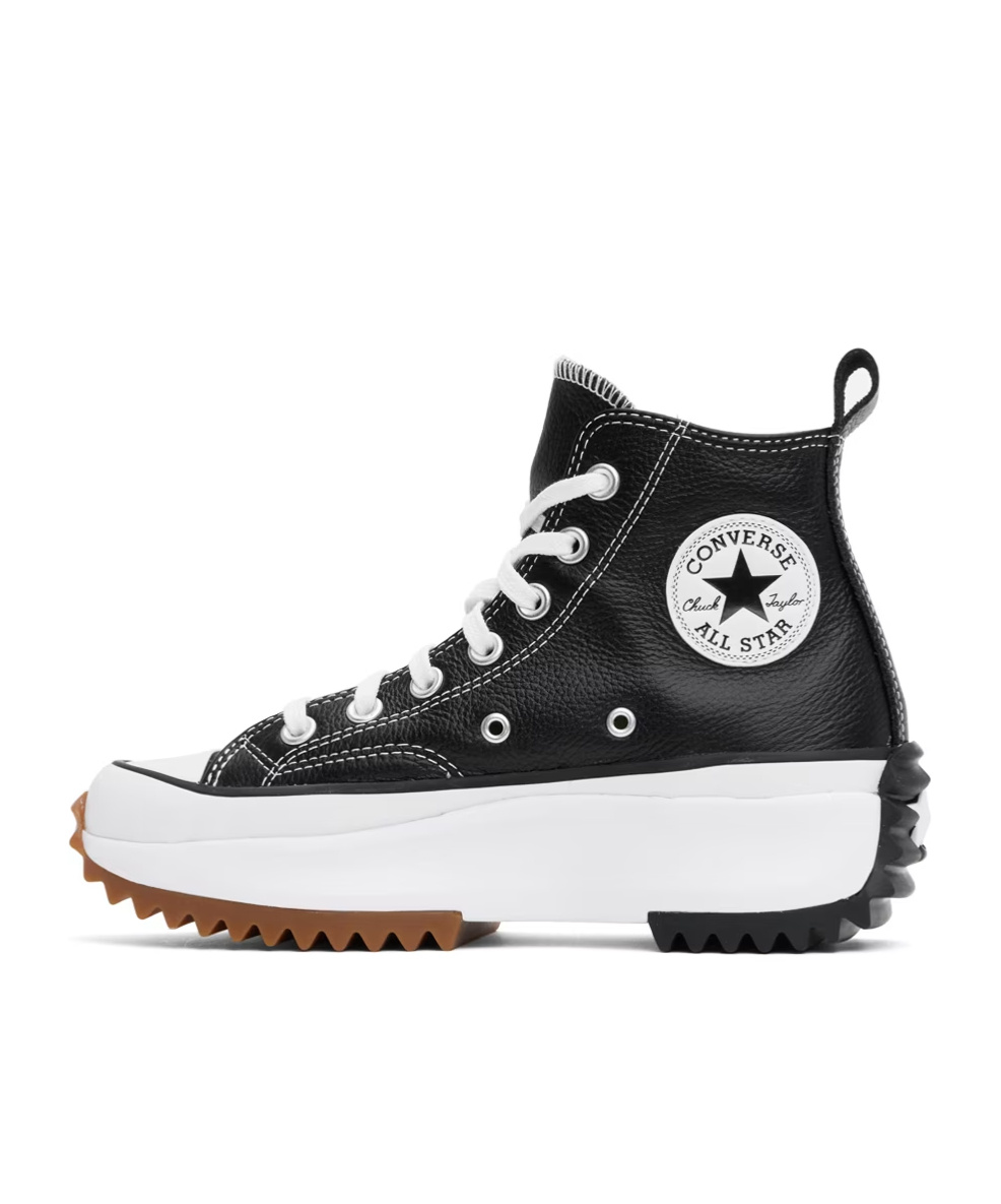 Converse Run Star Hike Hi Platform Sole Casual Sneakers In Black