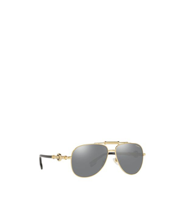 Versace Aviator Frame Sunglasses In Gray