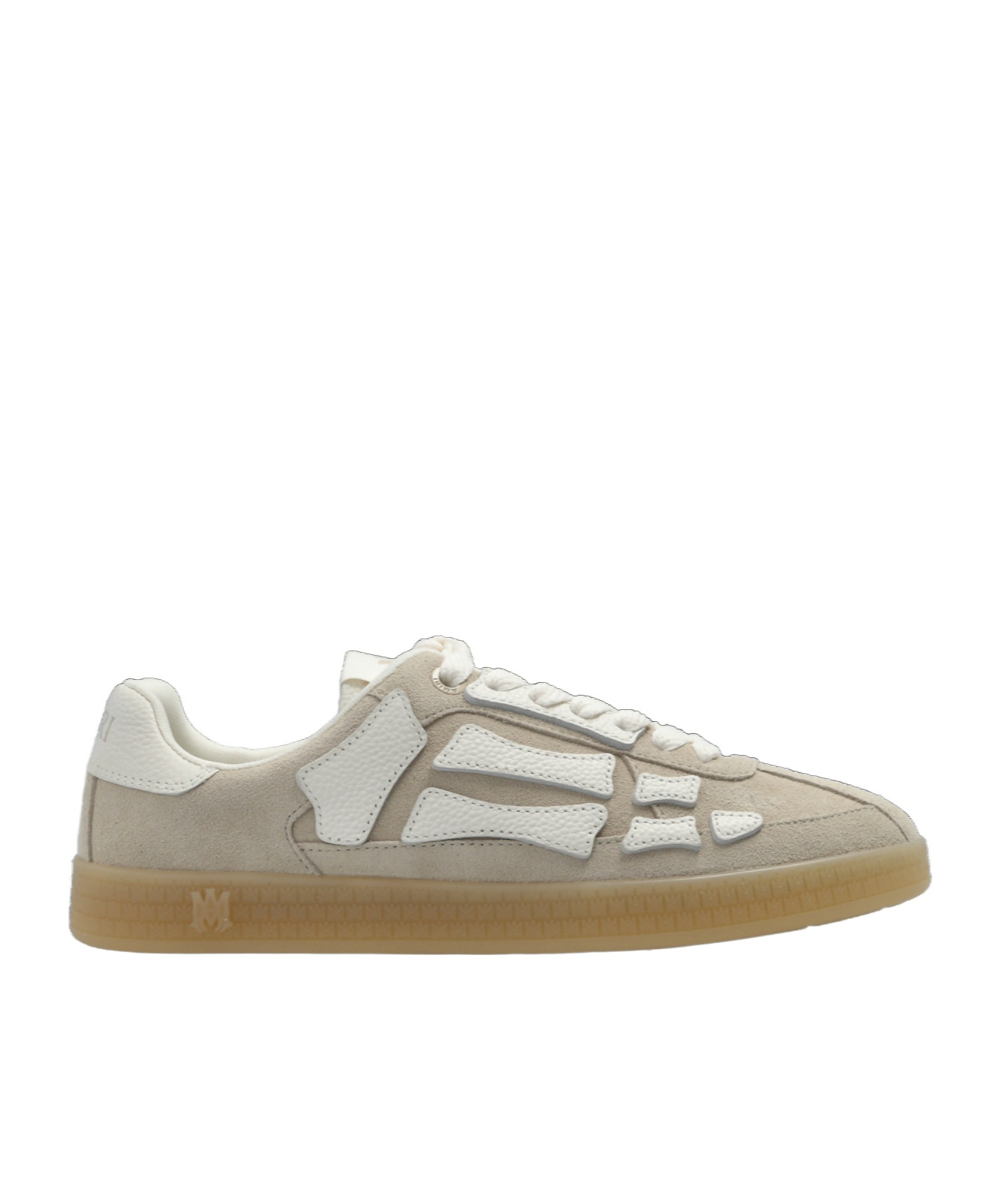 Amiri Off-white Croc Debossed Pacific Bones Sneakers In Multi