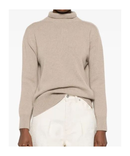 Max Mara High-neck Cashmere Sweater In Neutral
