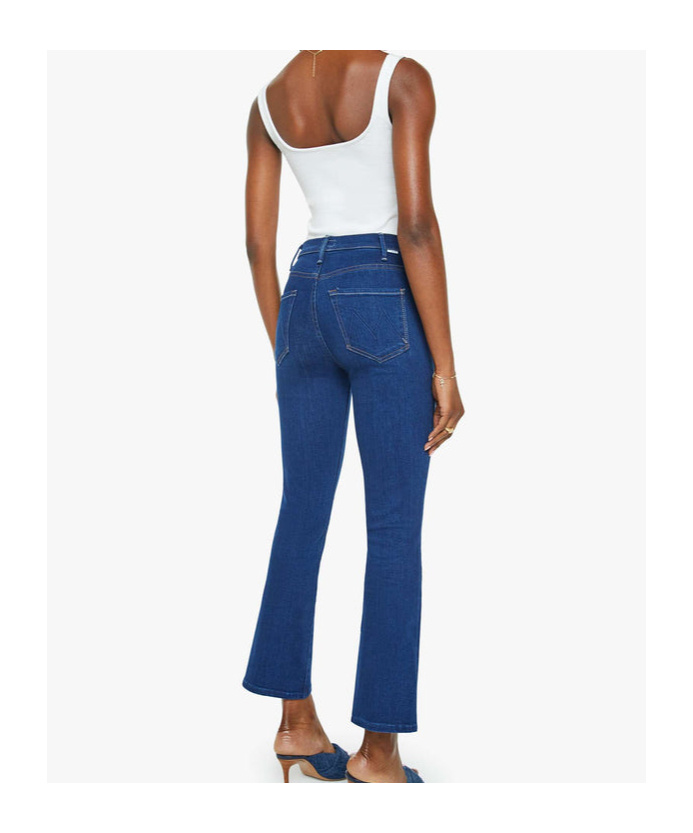 Mother Outsider Sneak Jeans In Coloring Outside The Lines In Blue