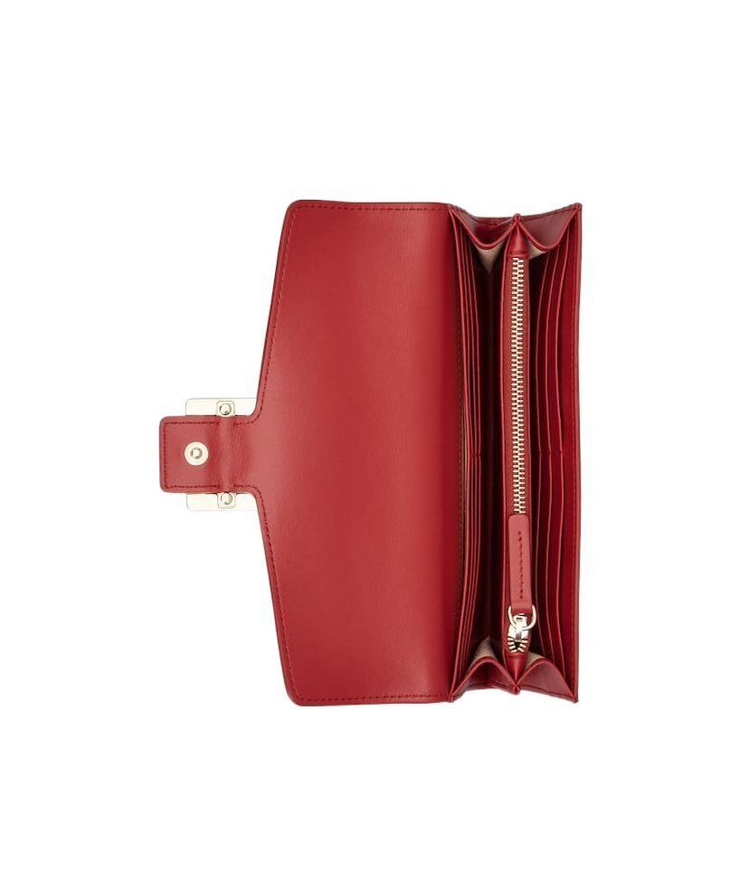 Roger Vivier Belle Vivier Leather Wallet In Red