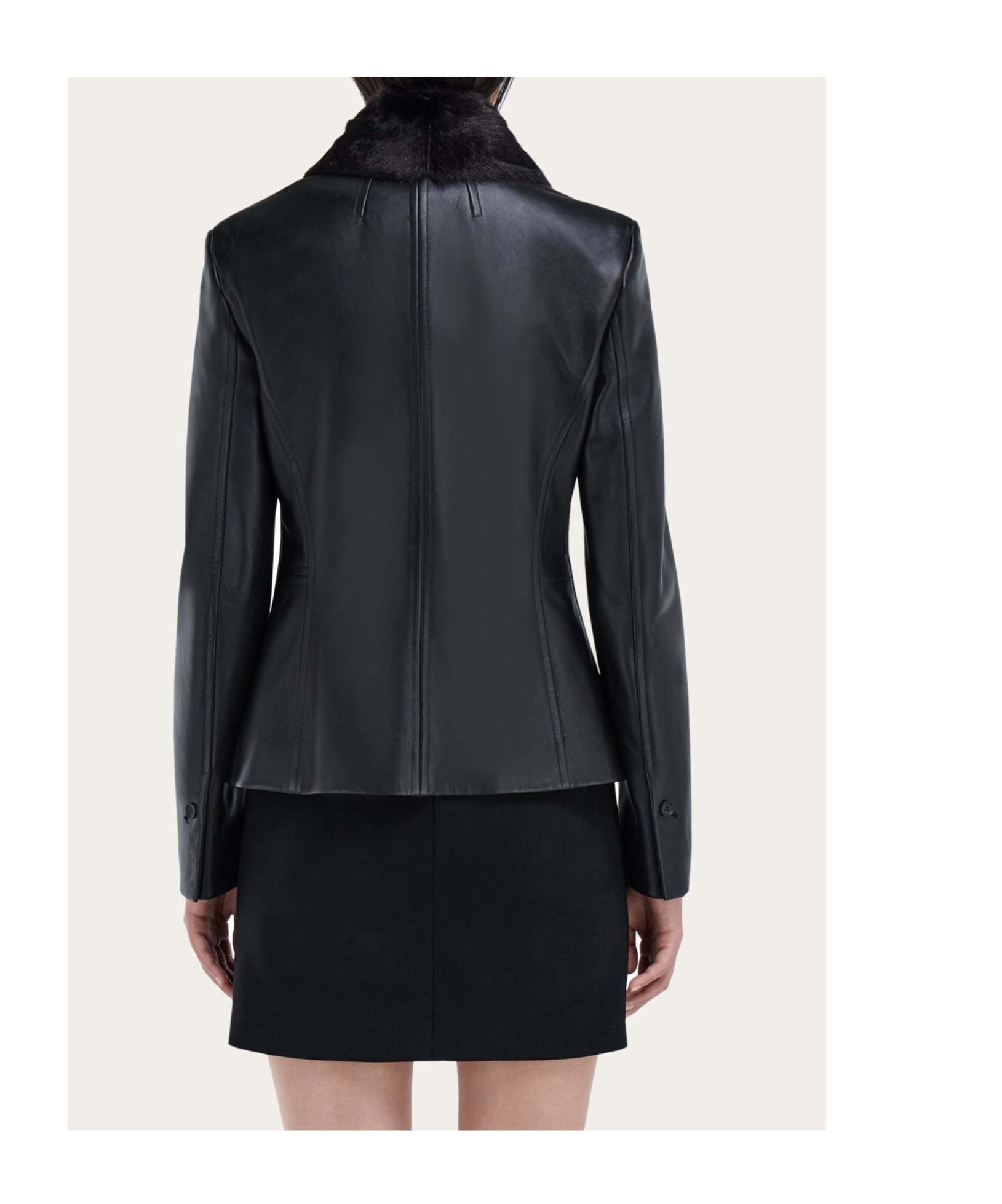 Ferragamo Nappa Blazer In Black