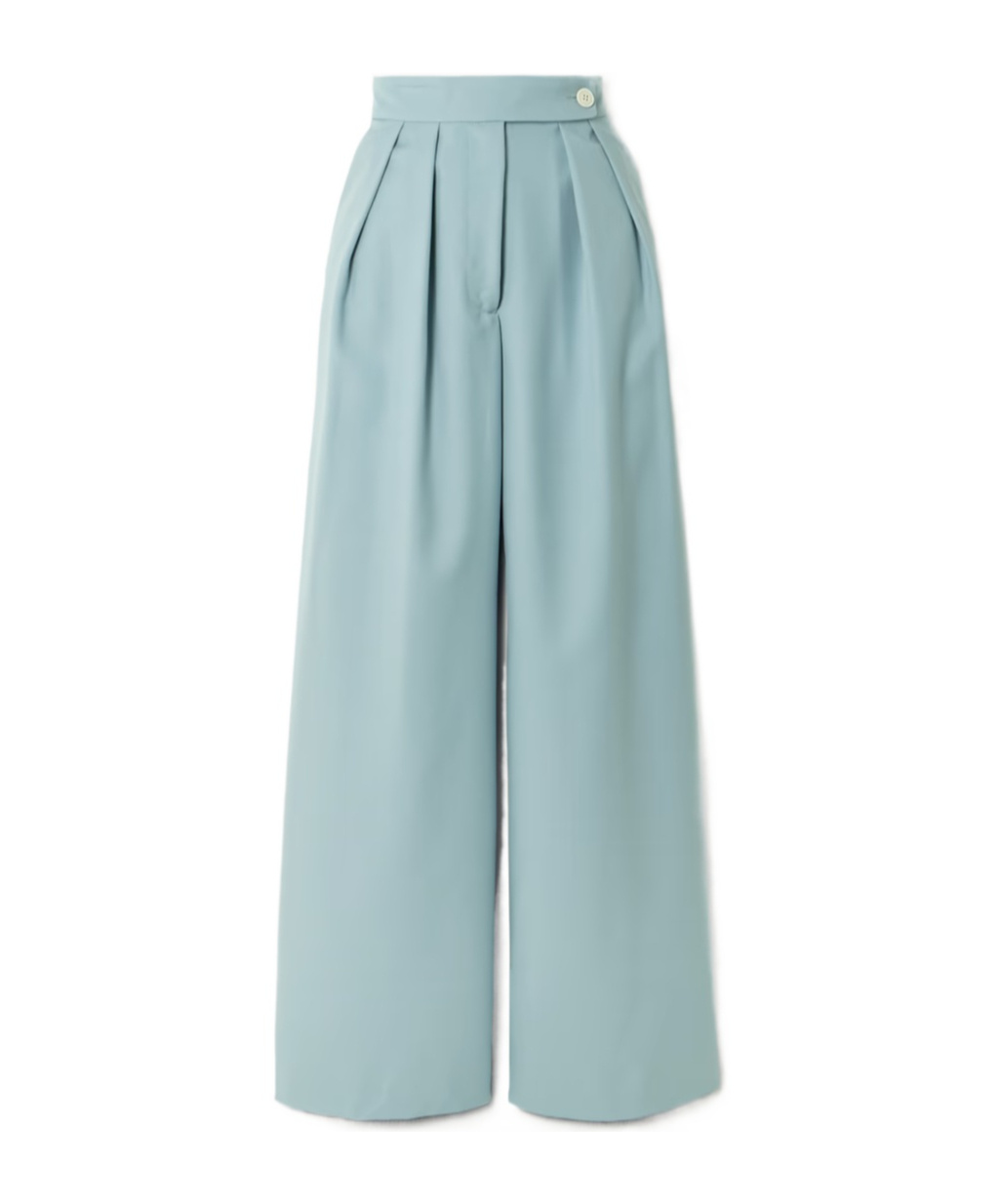 Dries Van Noten Pleated Wool Trousers In Blue