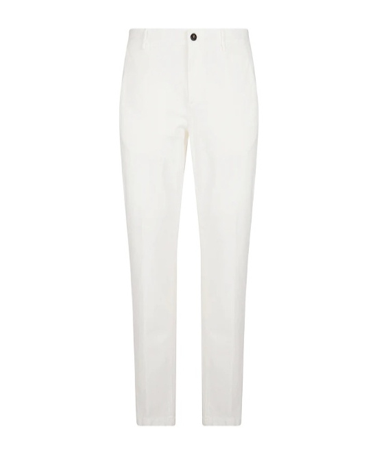 Eleventy Belt Loop Casual Pants In White