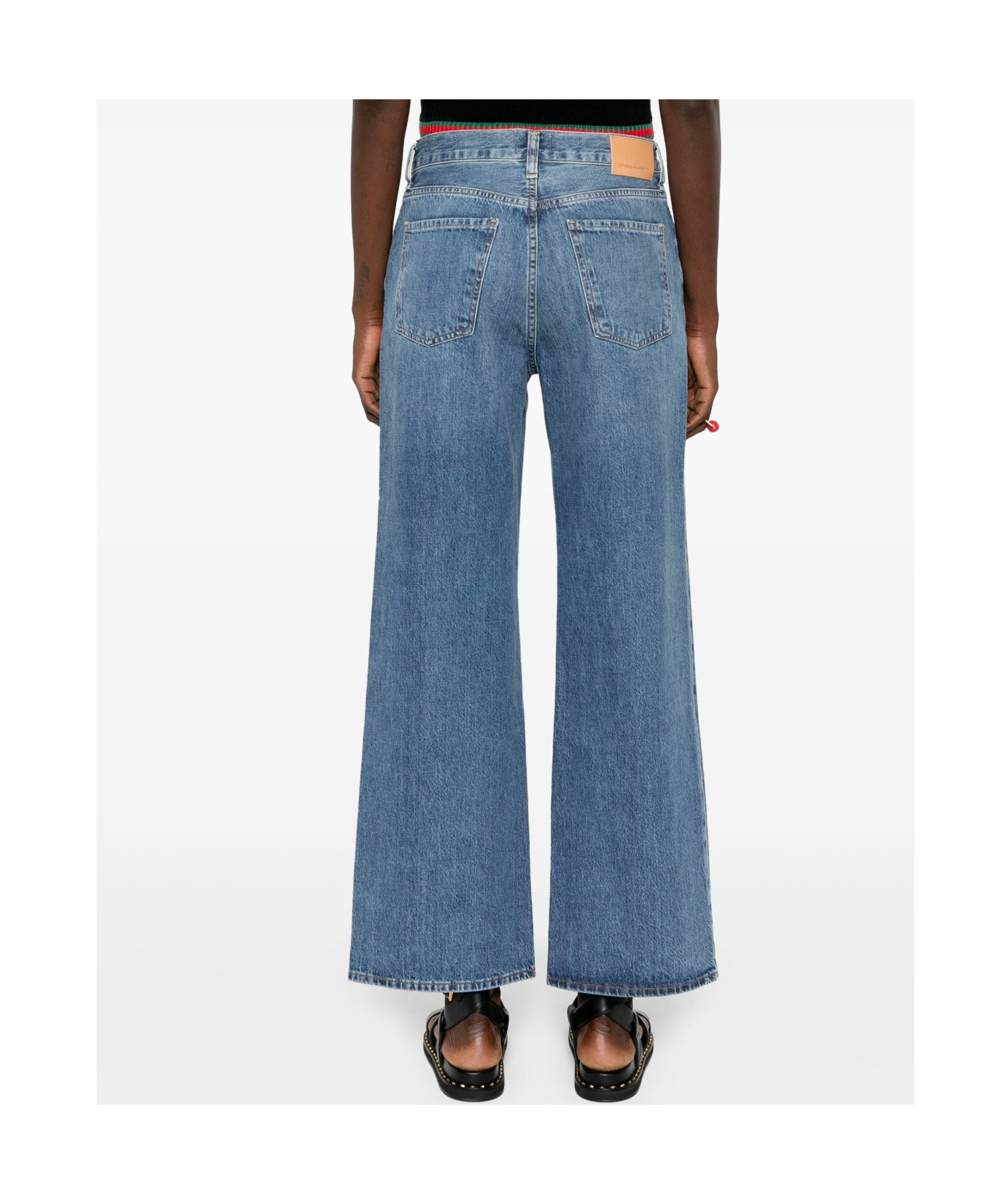 Citizens Of Humanity Demy Ultra High-rise Cropped Flare Jeans In Blue