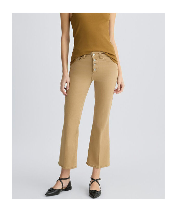 Liu •jo High-rise Denim Pants In Nude