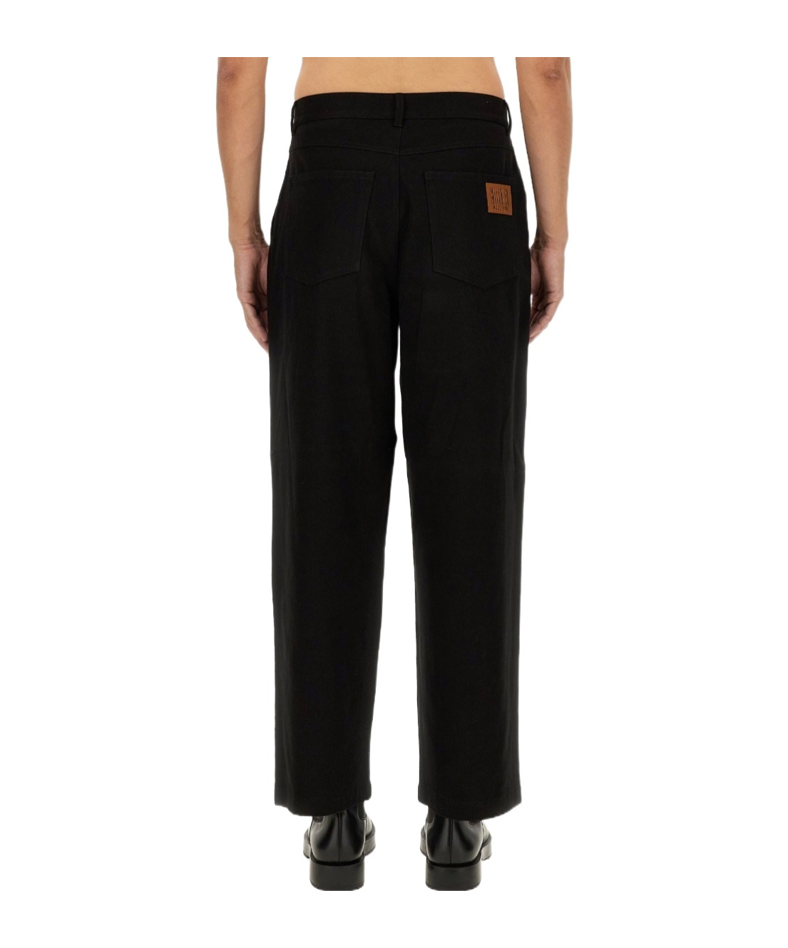 Moschino Regular Fit Barcode Trousers In Black