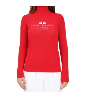 Elisabetta Franchi Turtleneck Sweater In Red