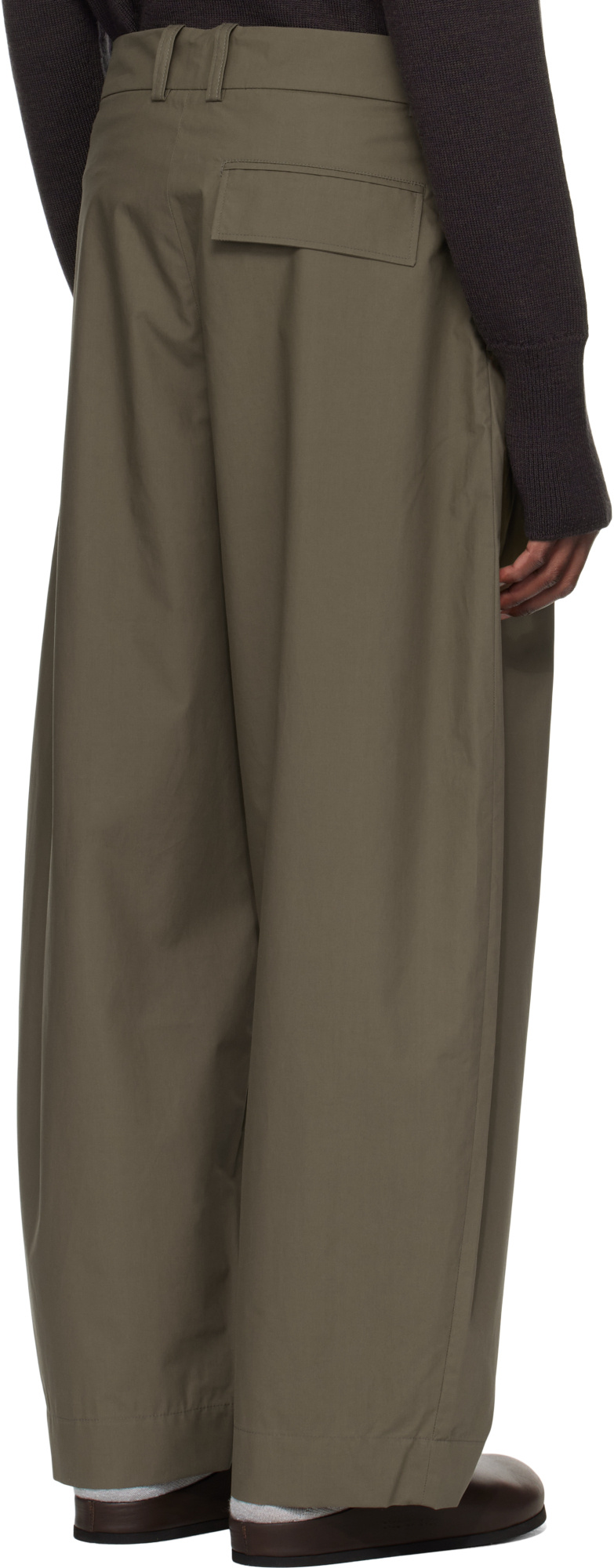 Studio Nicholson Belt-lined Casual Pants In Gray